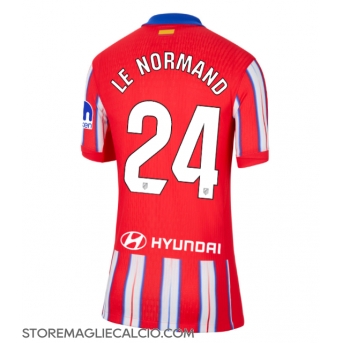 Atletico Madrid Robin Le Normand #24 Maglia Gara Casa Repliche 2024-25 Donna Maniche Corte